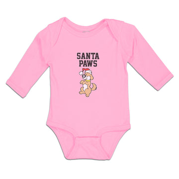 Long Sleeve Bodysuit Baby Santa Paws Boy & Girl Clothes Cotton