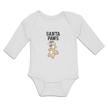 Long Sleeve Bodysuit Baby Santa Paws Boy & Girl Clothes Cotton