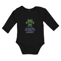 Long Sleeve Bodysuit Baby You Won'T like Me When I'M Hangry Boy & Girl Clothes