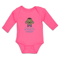 Long Sleeve Bodysuit Baby You Won'T like Me When I'M Hangry Boy & Girl Clothes