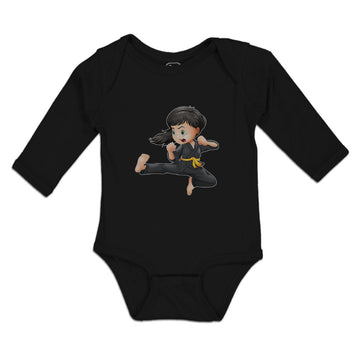 Long Sleeve Bodysuit Baby Karate Kid Boy & Girl Clothes Cotton