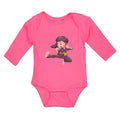 Long Sleeve Bodysuit Baby Karate Kid Boy & Girl Clothes Cotton