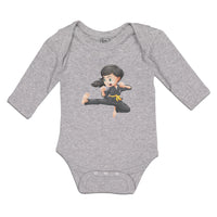 Long Sleeve Bodysuit Baby Karate Kid Boy & Girl Clothes Cotton