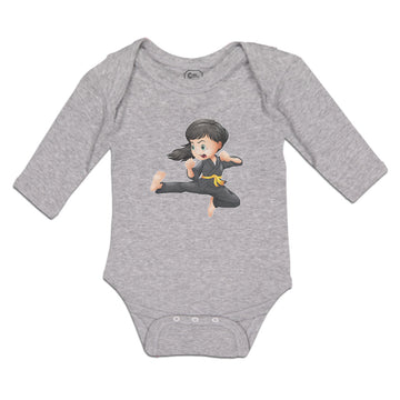 Long Sleeve Bodysuit Baby Karate Kid Boy & Girl Clothes Cotton