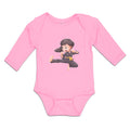 Long Sleeve Bodysuit Baby Karate Kid Boy & Girl Clothes Cotton