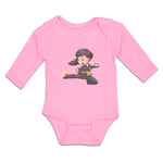 Long Sleeve Bodysuit Baby Karate Kid Boy & Girl Clothes Cotton