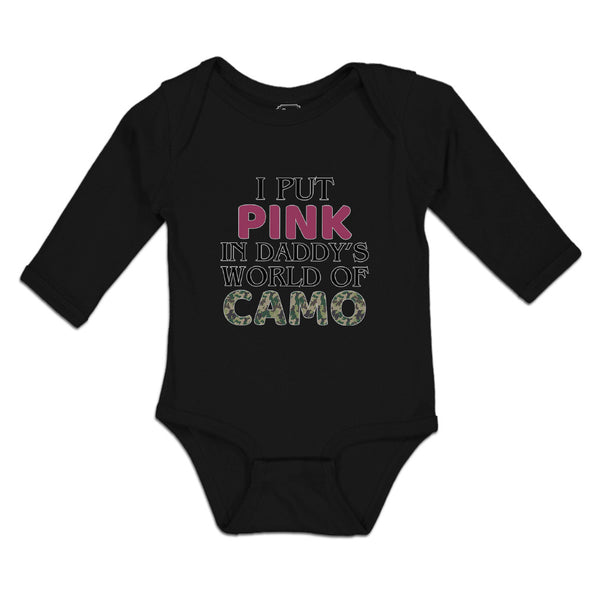 Long Sleeve Bodysuit Baby I Put Pink in Daddy's World of Camo Boy & Girl Clothes