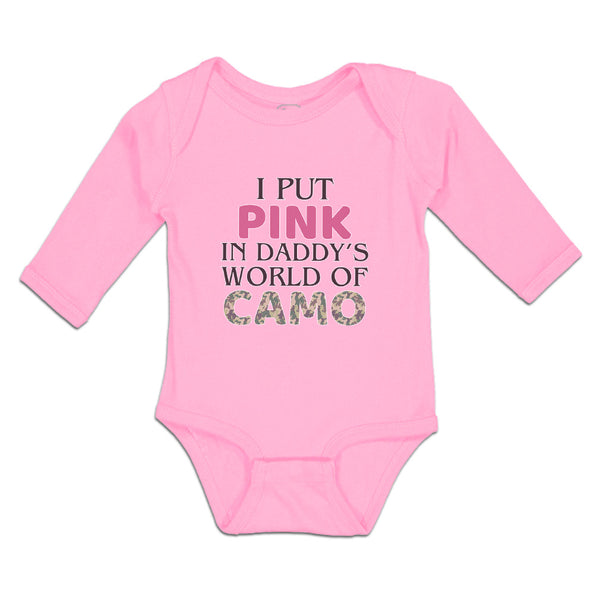 Long Sleeve Bodysuit Baby I Put Pink in Daddy's World of Camo Boy & Girl Clothes