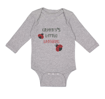 Long Sleeve Bodysuit Baby Granny's Little Ladybug Grandmother Grandma Cotton