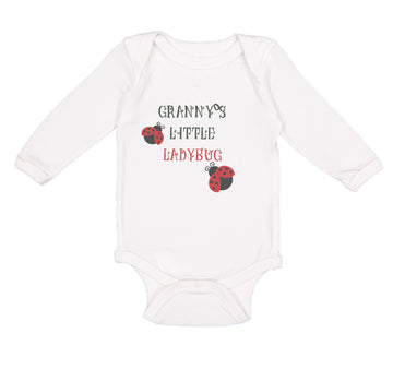 Long Sleeve Bodysuit Baby Granny's Little Ladybug Grandmother Grandma Cotton