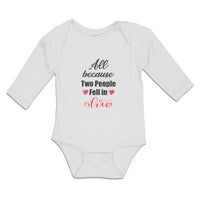 Long Sleeve Bodysuit Baby All Because 2 People Fell in Love Boy & Girl Clothes - Cute Rascals