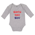 Long Sleeve Bodysuit Baby Birthday Boy Boy & Girl Clothes Cotton