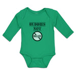 Long Sleeve Bodysuit Baby Buddies Not Bullies Cautionary Sign Boy & Girl Clothes - Cute Rascals