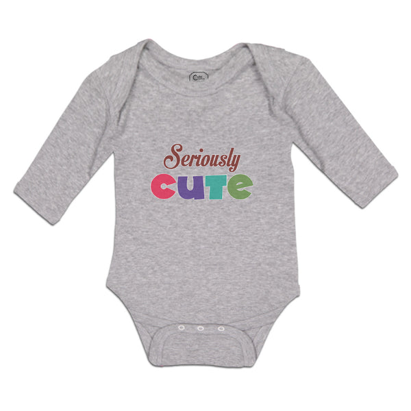 Long Sleeve Bodysuit Baby Seriously Cute Boy & Girl Clothes Cotton