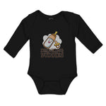 Long Sleeve Bodysuit Baby Drinking Buddies with Feeding Bottle and Nipple Cotton - Cute Rascals