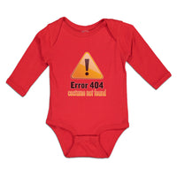 Long Sleeve Bodysuit Baby Error 404 Costume Not Found Boy & Girl Clothes Cotton - Cute Rascals