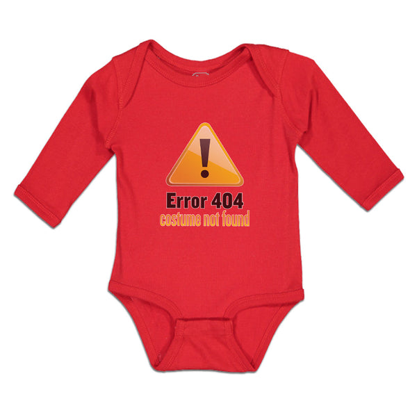 Long Sleeve Bodysuit Baby Error 404 Costume Not Found Boy & Girl Clothes Cotton - Cute Rascals