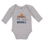 Long Sleeve Bodysuit Baby Gobble 'til You Wobble Boy & Girl Clothes Cotton - Cute Rascals