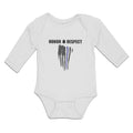 Long Sleeve Bodysuit Baby Honor Respect An Police Flag Boy & Girl Clothes Cotton