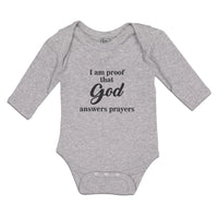 Long Sleeve Bodysuit Baby I Am Proof That God Answers Prayers Boy & Girl Clothes - Cute Rascals