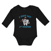 Long Sleeve Bodysuit Baby I Got My 1St Tooth Boy & Girl Clothes Cotton