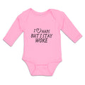 Long Sleeve Bodysuit Baby I Naps but I Stay Woke Boy & Girl Clothes Cotton
