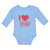 Long Sleeve Bodysuit Baby I Love Wild Boy & Girl Clothes Cotton