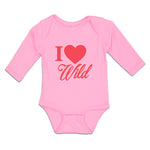 Long Sleeve Bodysuit Baby I Love Wild Boy & Girl Clothes Cotton