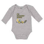 Long Sleeve Bodysuit Baby I'M Digging Being 4 Boy & Girl Clothes Cotton