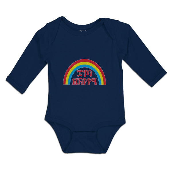 Long Sleeve Bodysuit Baby I'M Happy Boy & Girl Clothes Cotton