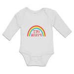 Long Sleeve Bodysuit Baby I'M Happy Boy & Girl Clothes Cotton