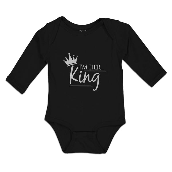 Long Sleeve Bodysuit Baby I'M Her King Boy & Girl Clothes Cotton