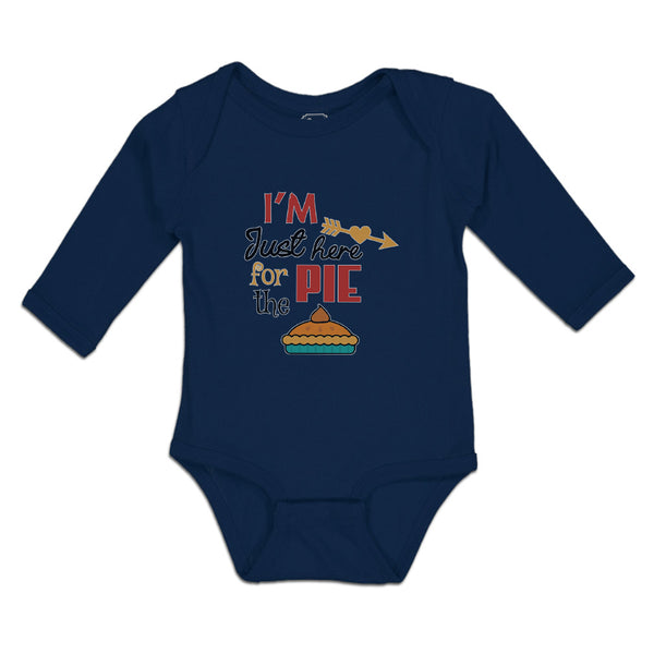 Long Sleeve Bodysuit Baby I'M Just Here for The Pie Boy & Girl Clothes Cotton