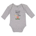 Long Sleeve Bodysuit Baby I'M Not Small I'M Elf Size Boy & Girl Clothes Cotton