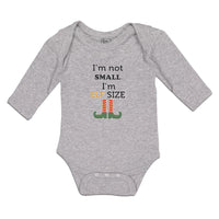 Long Sleeve Bodysuit Baby I'M Not Small I'M Elf Size Boy & Girl Clothes Cotton