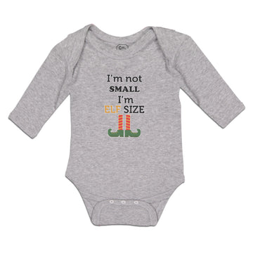 Long Sleeve Bodysuit Baby I'M Not Small I'M Elf Size Boy & Girl Clothes Cotton