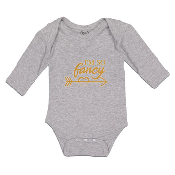 Long Sleeve Bodysuit Baby I'M So Fancy Boy & Girl Clothes Cotton