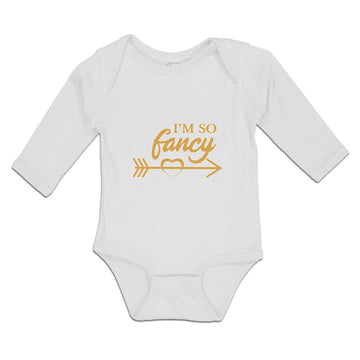 Long Sleeve Bodysuit Baby I'M So Fancy Boy & Girl Clothes Cotton