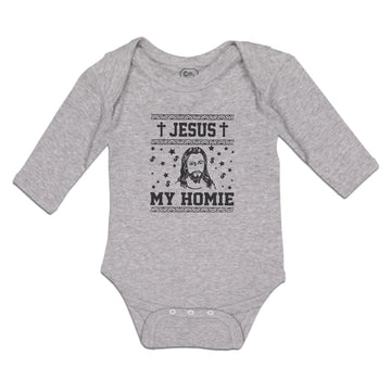 Long Sleeve Bodysuit Baby Jesus My Homie Boy & Girl Clothes Cotton