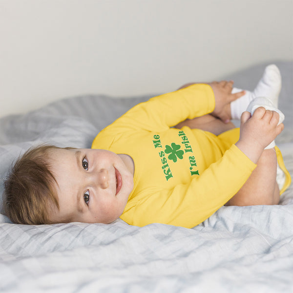 Cute Rascals® Long Sleeve Bodysuit Baby Kiss Me I'M Irish