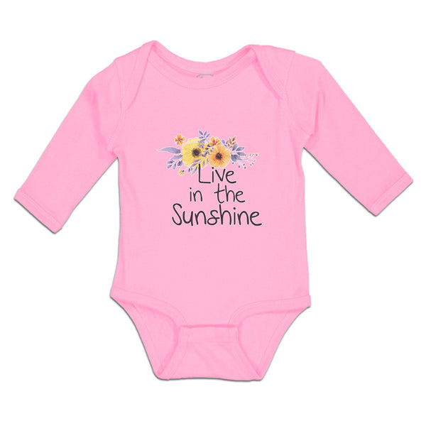 Long Sleeve Bodysuit Baby Live in The Sunshine Boy & Girl Clothes Cotton