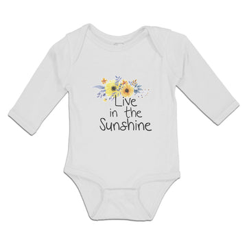 Long Sleeve Bodysuit Baby Live in The Sunshine Boy & Girl Clothes Cotton