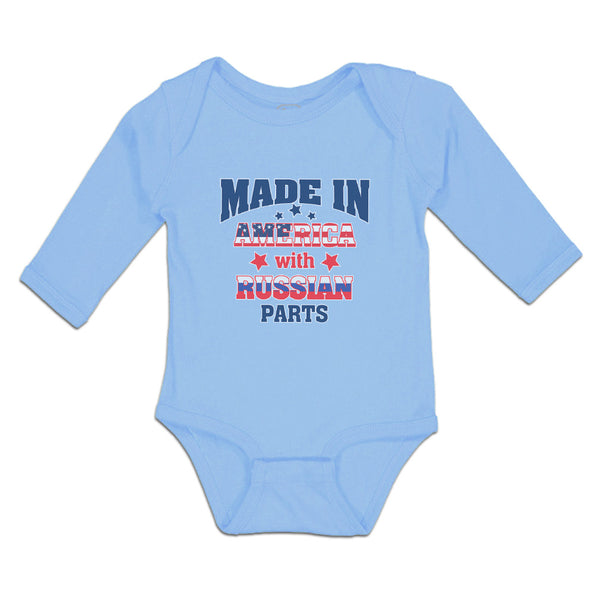 Long Sleeve Bodysuit Baby Made in America with Russian Parts Boy & Girl Clothes