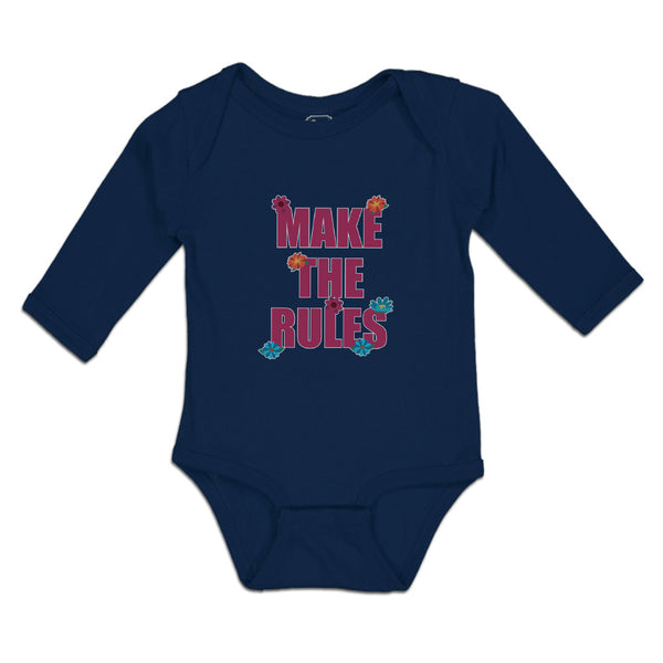 Long Sleeve Bodysuit Baby Make The Rules Boy & Girl Clothes Cotton