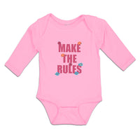 Long Sleeve Bodysuit Baby Make The Rules Boy & Girl Clothes Cotton