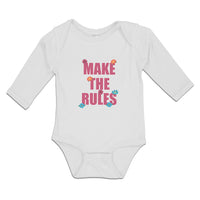 Long Sleeve Bodysuit Baby Make The Rules Boy & Girl Clothes Cotton