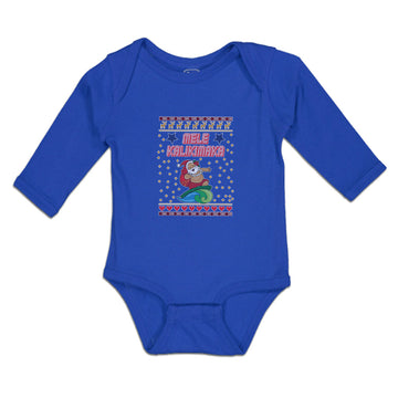 Long Sleeve Bodysuit Baby Mele Kalikimaka Boy & Girl Clothes Cotton