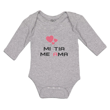 Long Sleeve Bodysuit Baby Mi Tia Me Ama Boy & Girl Clothes Cotton