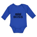 Long Sleeve Bodysuit Baby Mini Boss Boy & Girl Clothes Cotton