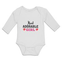 Long Sleeve Bodysuit Baby Most Adorable Girl Boy & Girl Clothes Cotton